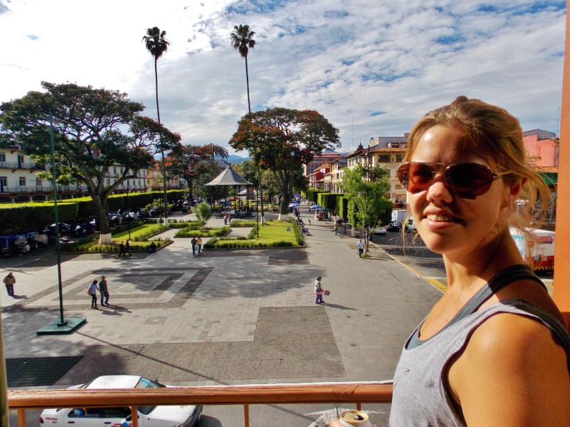 Our balcony view of the plaza