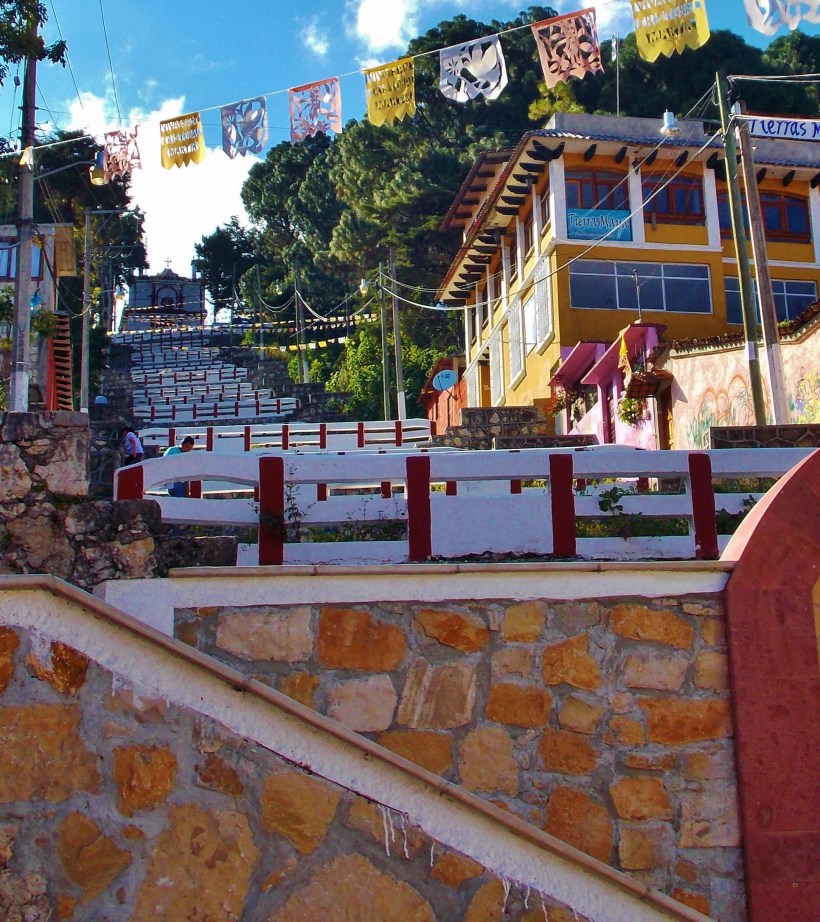 The 260 odd step climb to Iglesia de  San Cristobel