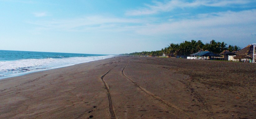 The seemingly never ending black sands