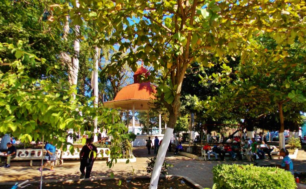 Parque Mendez, Santa Ana.  Great spot for Pupusa breakfast