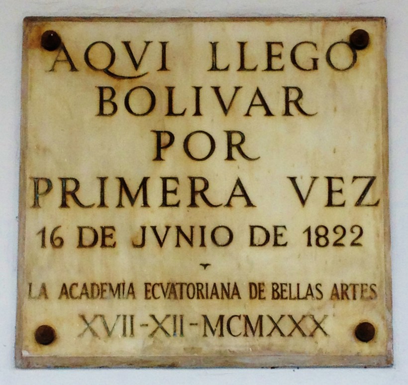 Bolivar plaque