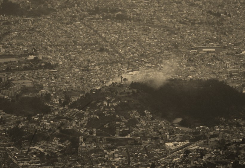 The hill of the Panecillo from top of the TelefériQo