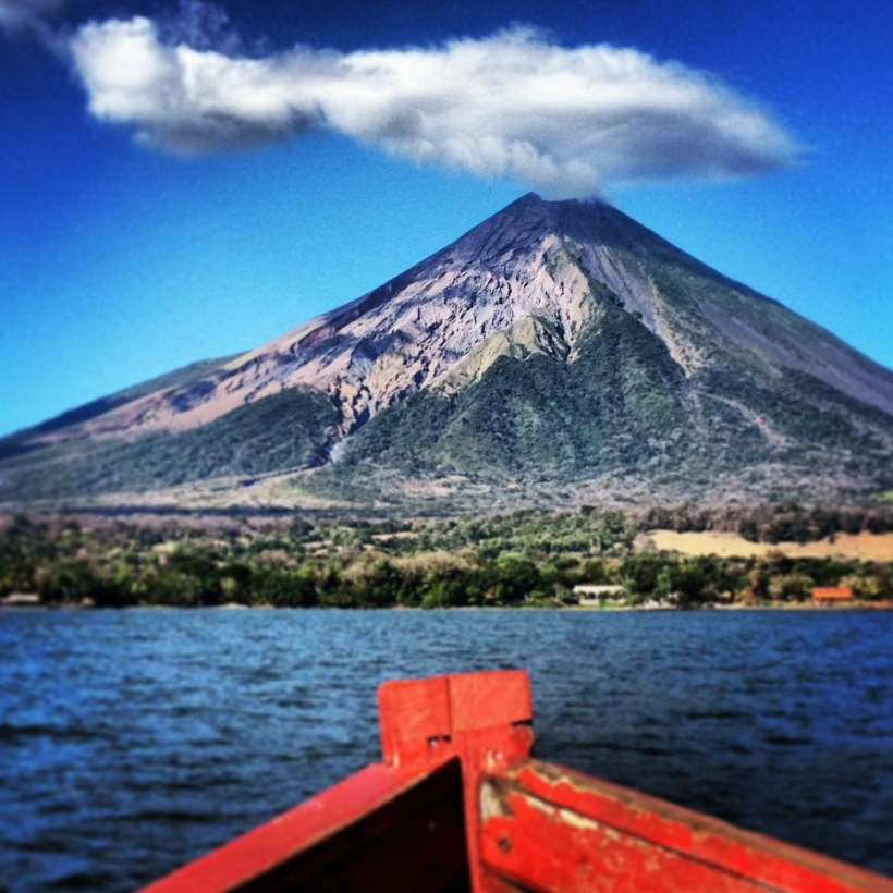 Approaching the menacing Volcan Concepcion