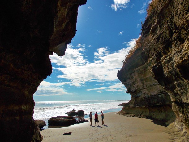 Looking out from the cave