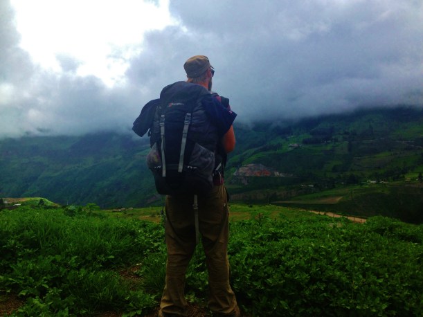 Arriving at Alausí - Ollie keeps taking these cheeky snaps