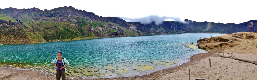 At the lakes edge in Quilotoa