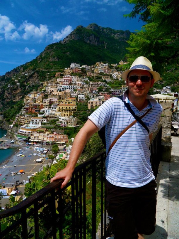 Panama hat wearing in the Amalfi coast in 2012