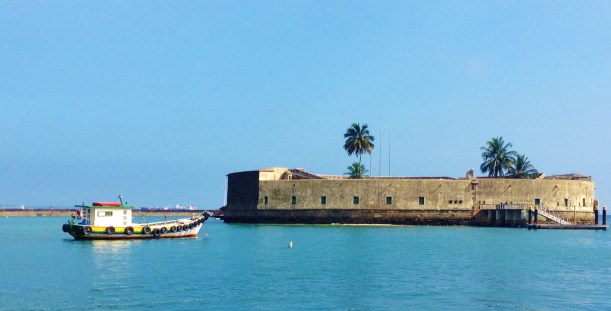 Great old buildings at the port at the bottom of the Lacerda